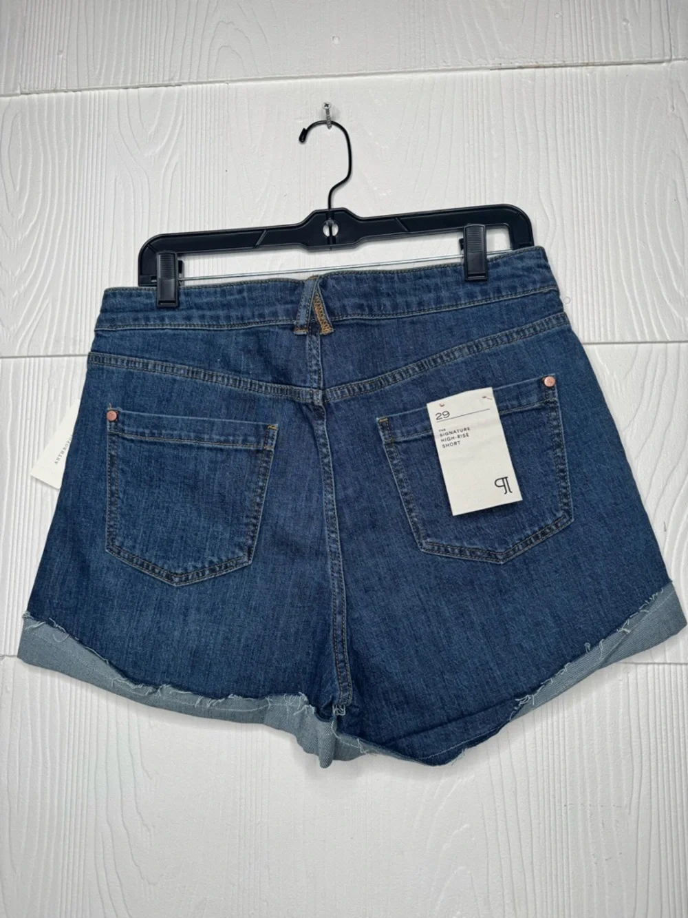 Anthropologie Midnight Blue Rolled Cuff Denim Shorts - Picture 2 of 8